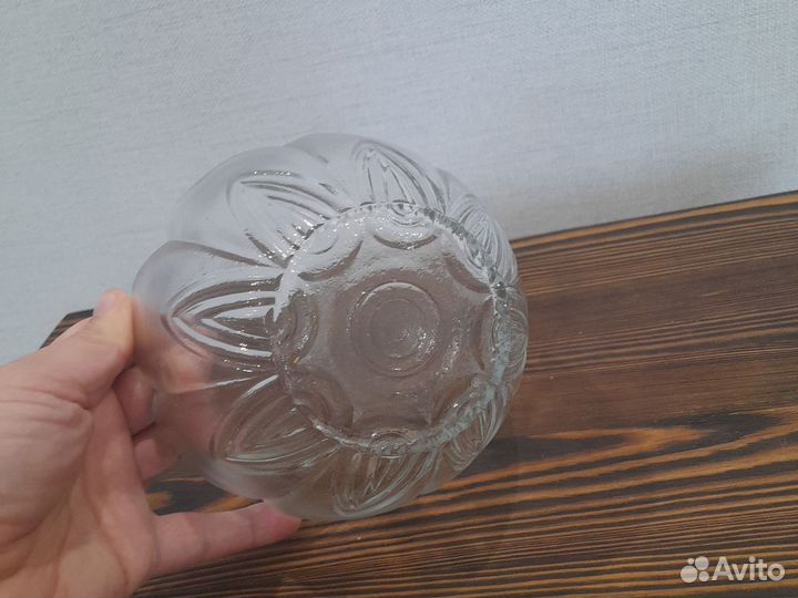 Вазочка (конфетница) цветок стекло СССР 1970-90 г