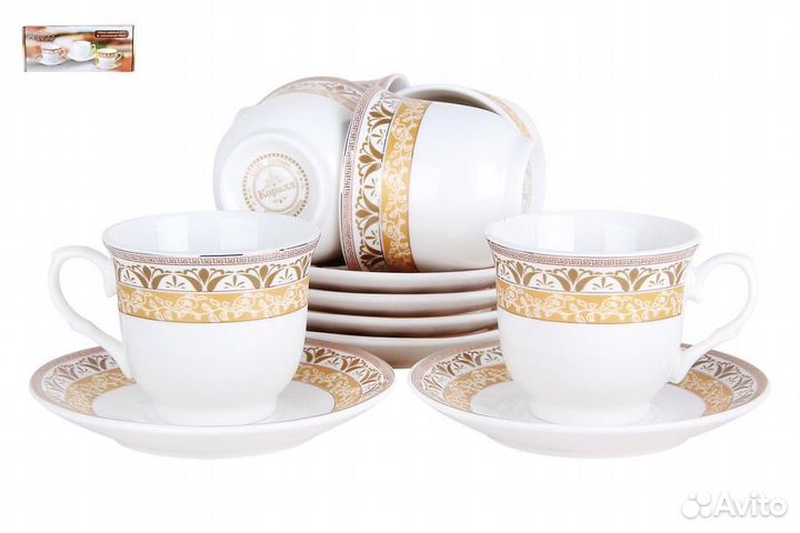 Кофейный набор 12 предметов 100мл византия Фарфор