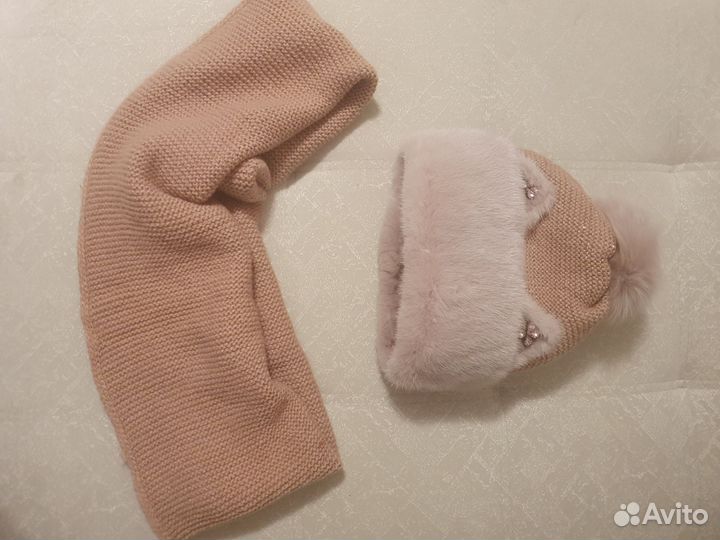 Комплект шапка и снуд женский