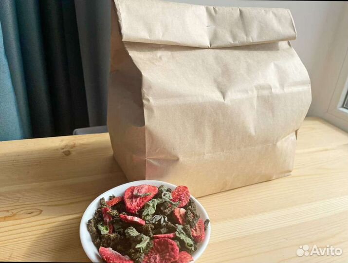 Иван чай с мятой и клубникой сбор 2023, экочай