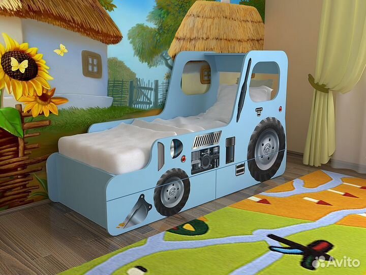 Кровать Трактор детская. Новая. Любые цвета