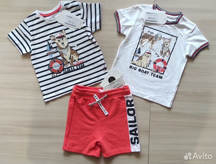 Пакет новой одежды для мальчика р.80,92