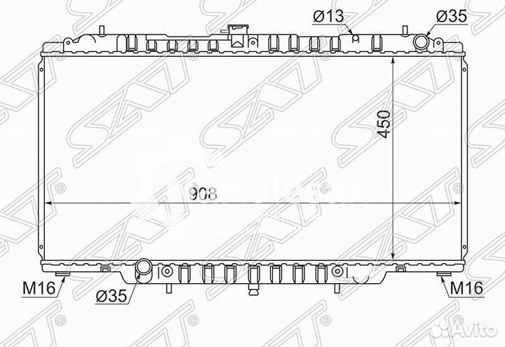 Радиатор nissan patrol/safari RD28/TD42/ZD30 98-10