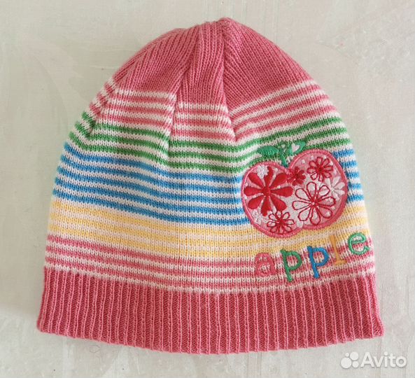 Шапка с надписью Apple для девочки б/у