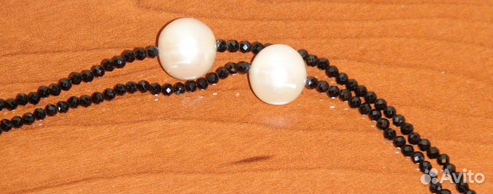 Ожерелье из жемчуга и граната, новое, Индия