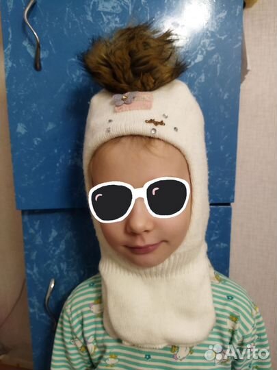 Шапка шлем для девочки