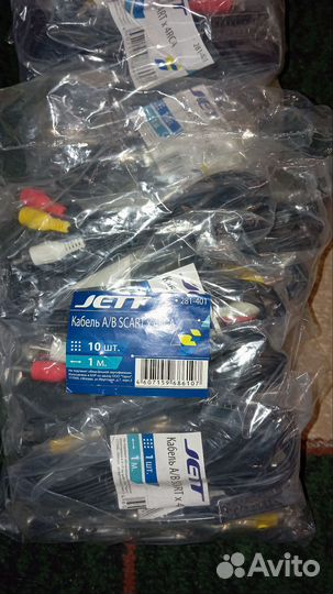 Оптом продам кабель/шнур scart-3rca, scart-4rca