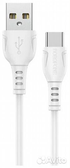 Кабель USB Borofone BX51 Triumph, Type-C, 1м, белы
