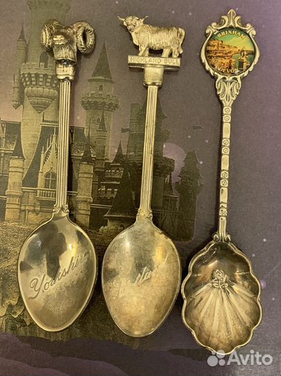 Англия Шотландия винтаж Ложки, вилка,щипцы