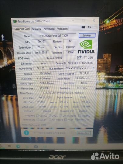 Acer i5/GT 730M-4 gb/HDD 1 Tb