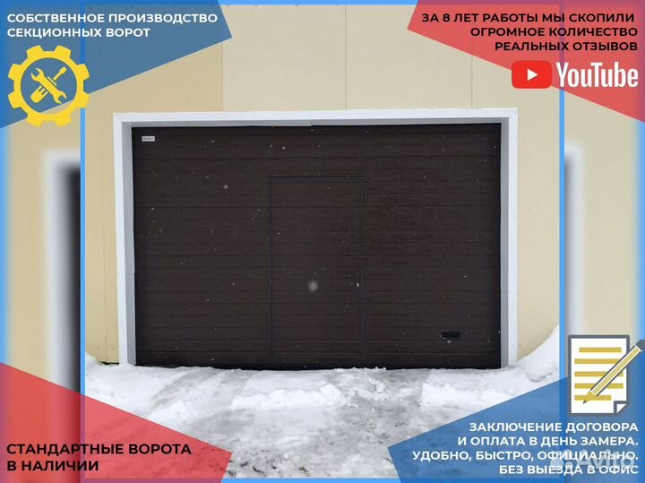 Автоматические секционные гаражные ворота