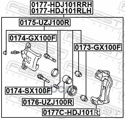 Суппорт тормозной задний L toyota land cruiser 100