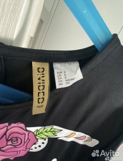 Костюм комбинезон и платье скелет hm