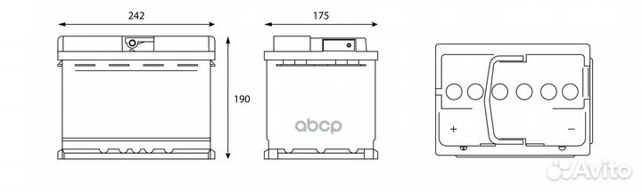 Аккумулятор Contact 60 Ah, 510 A, 242x175x190 п