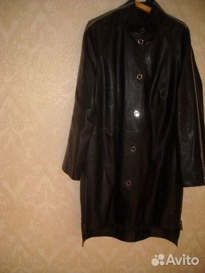 Плащ кожаный