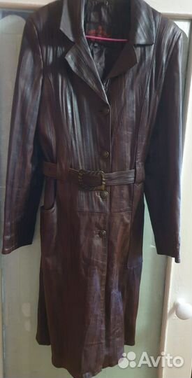 Итальянский кожаный плащ
