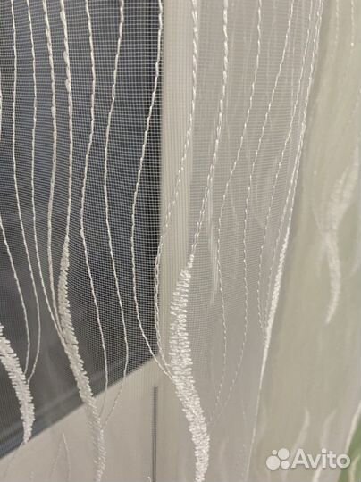 Шторы с тюлью и карнизом
