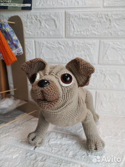 Игрушки амигуруми, мопс