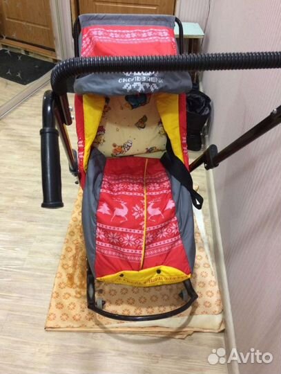 Коляска санки скользяшки