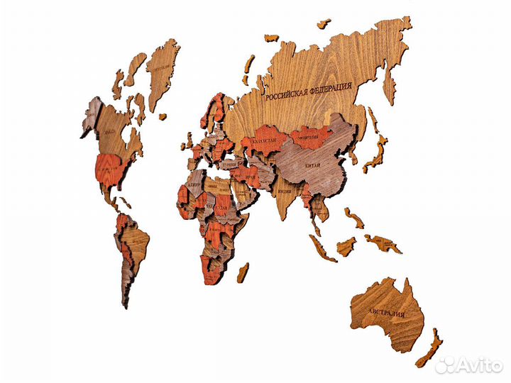 Деревянная карта мира Нальчик