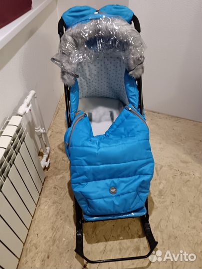 Детские санки коляска почти новые