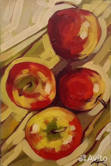 Картина маслом. Яблоки. Груши. Комплект