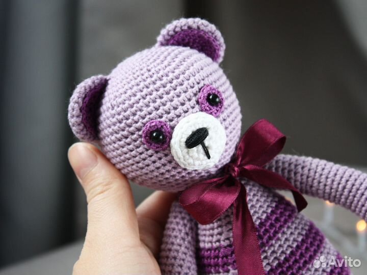 Мишка новый Вязаный медведь Подарок девушке