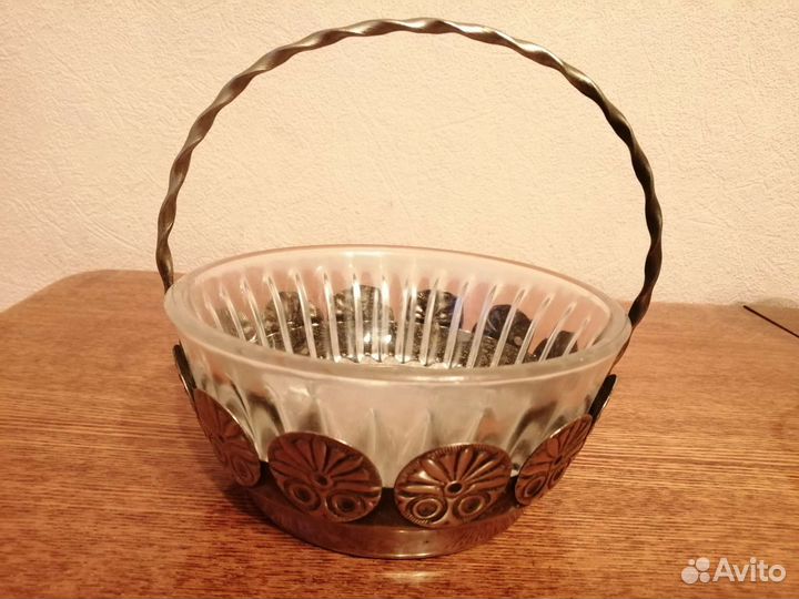 Ваза для фруктов хрусталь