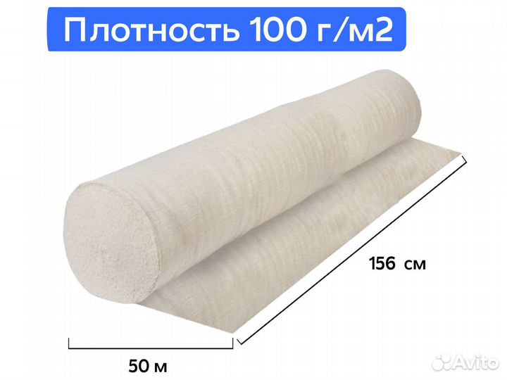 Неткол нетканое полотно в рулонах пл.100 г/м2