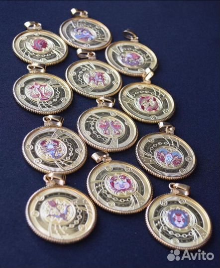 Знаки Зодиака с подвеской, 10 гр. Камерун