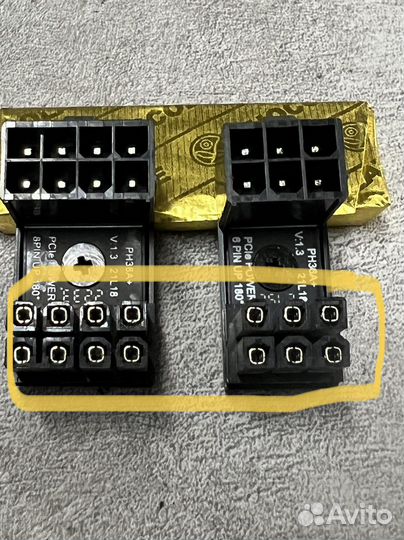 Угловой переходник питания видеокарты