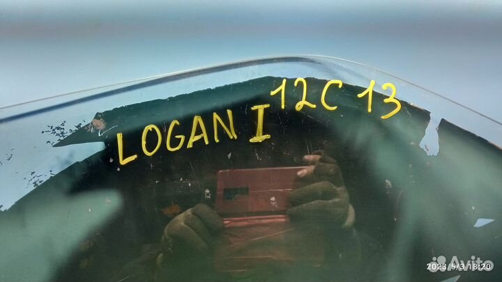 Стекло двери заднее левое для Renault Logan 1