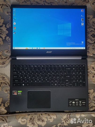 Игровой ноутбук Acer aspire 7 Ryzen 5/RTX 3050ti