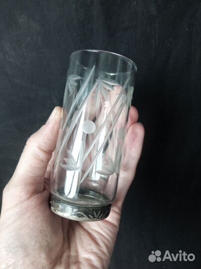 Рюмка СССР с мельхиоровым дном
