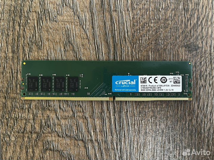 4. Оперативная память Crucial DDR4 8Gb 2666 Mhz pc