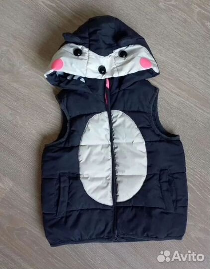 Куртка зимняя H&M 128см, жилет утеплен. 98см,бу