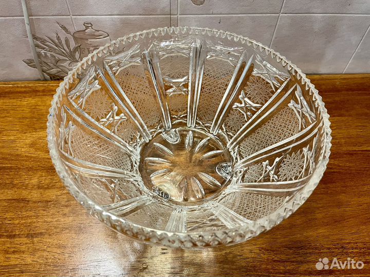 Ваза для фруктов хрусталь