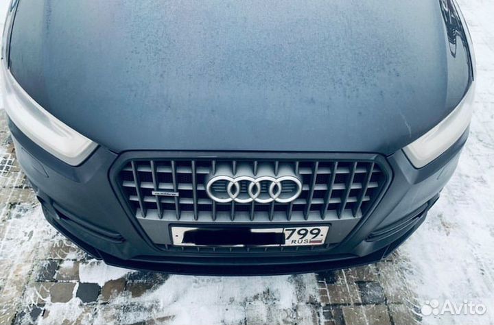 Сплиттер губа переднего бампера audi