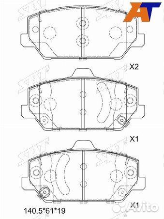 Колодки тормозные перед hyundai I30 17/KIA optima