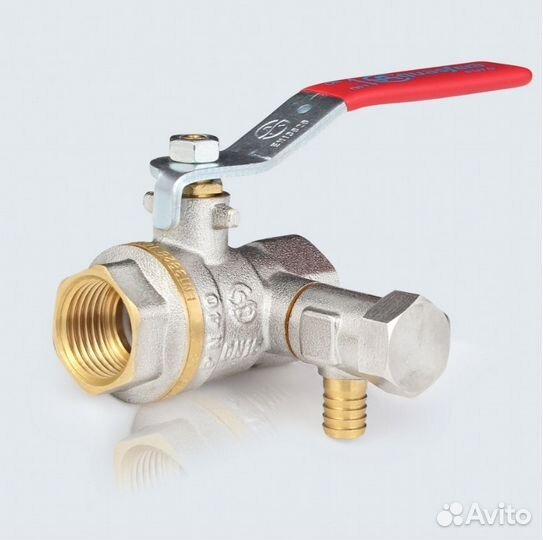 Кран шаровый 1/2 со сбросником