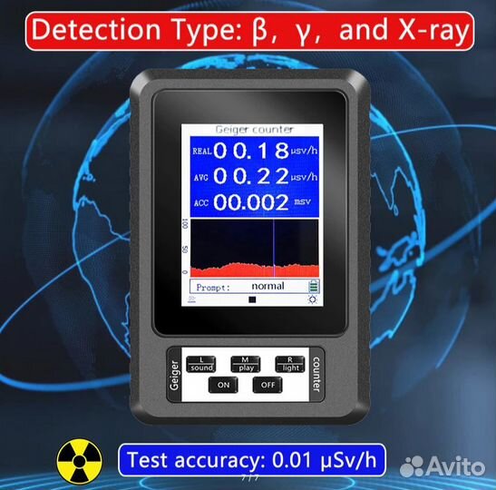 Счетчик Гейгера, дозиметр NEW