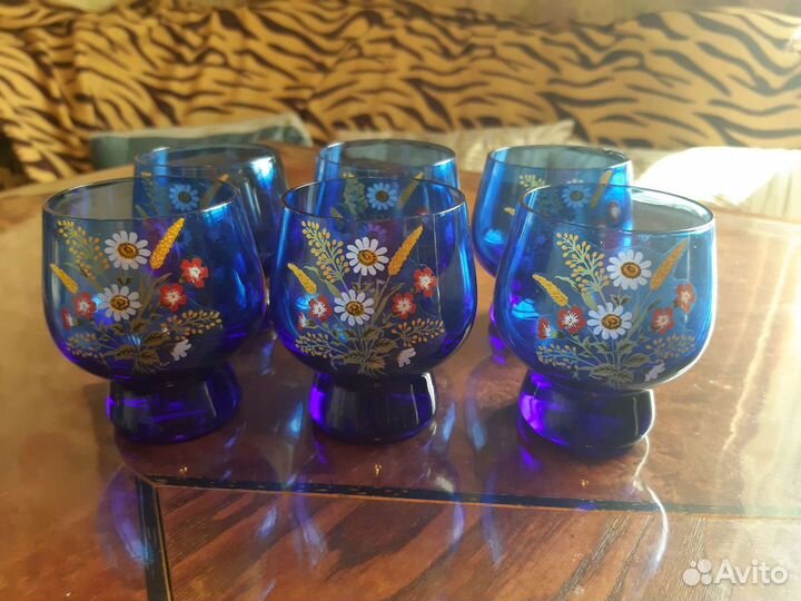 Рюмки цветное стекло СССР