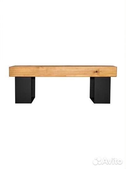 Надежная уличная скамья/лавка из бруса 100х100