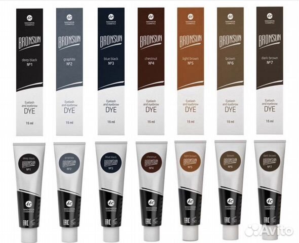 Краска Bronsun для окрашивания бровей и ресниц