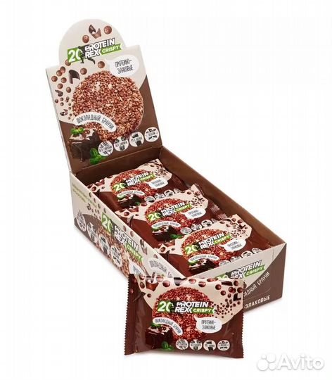 Протеино-злаковые хлебцы Protein Rex Crispy, шокол