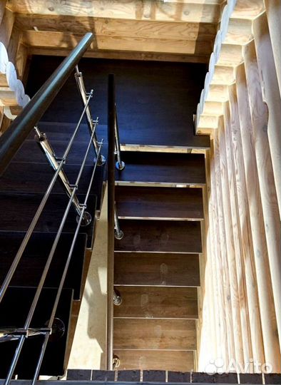Лестница г-образная на дачу