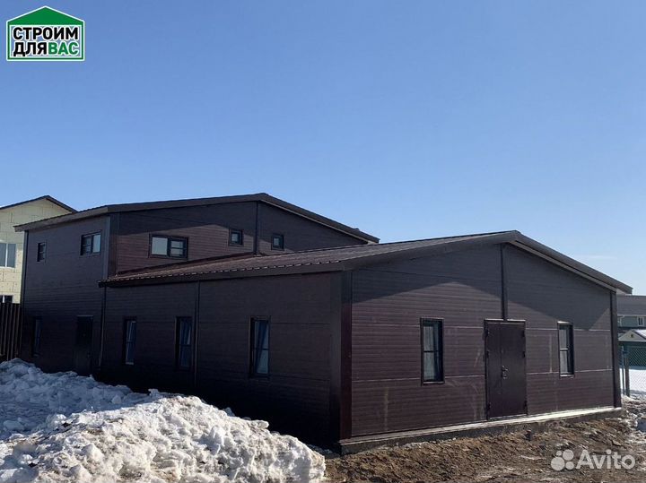 Быстровозводимый ангар из сэндвич панелей под ключ