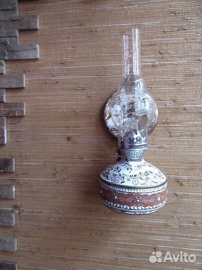 Винтаж. Керосиновая лампа-светильник с подсветкой