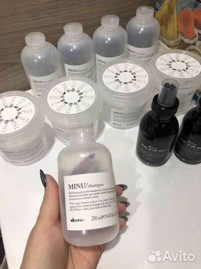 Пустые банки davines minu oi