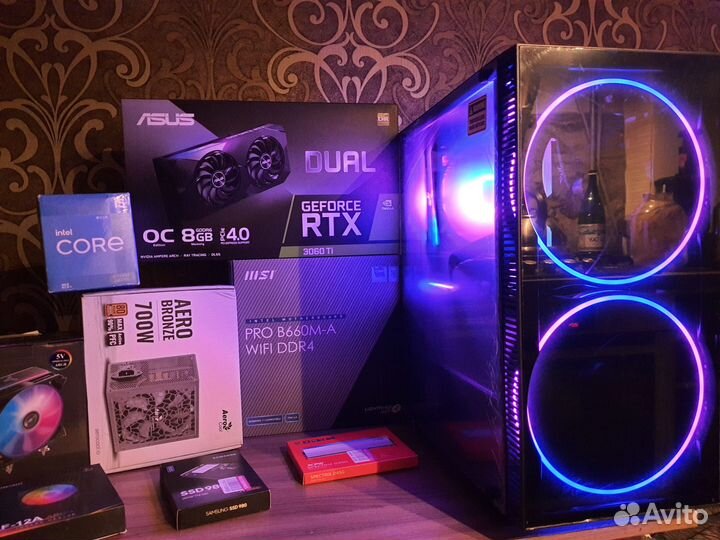 Мощный Gamemax PC Black Hole RTX3060Ti+ i5 12400